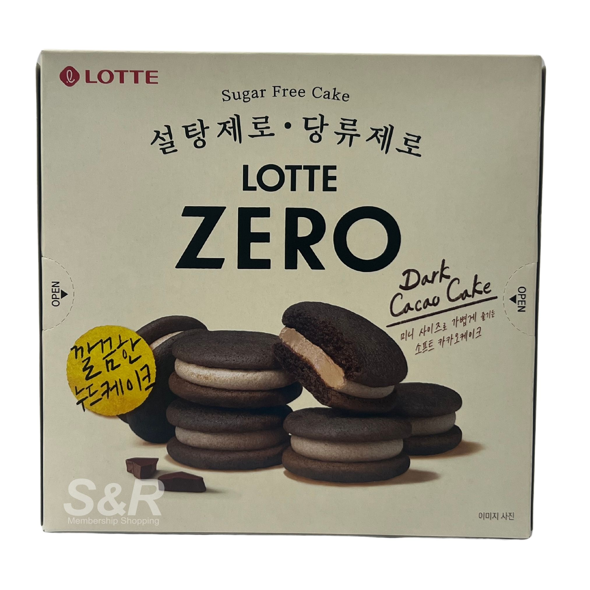 Lotte Zero Dark Cacao Cake 168g Lotte Zero Dark Cacao Cake 168g